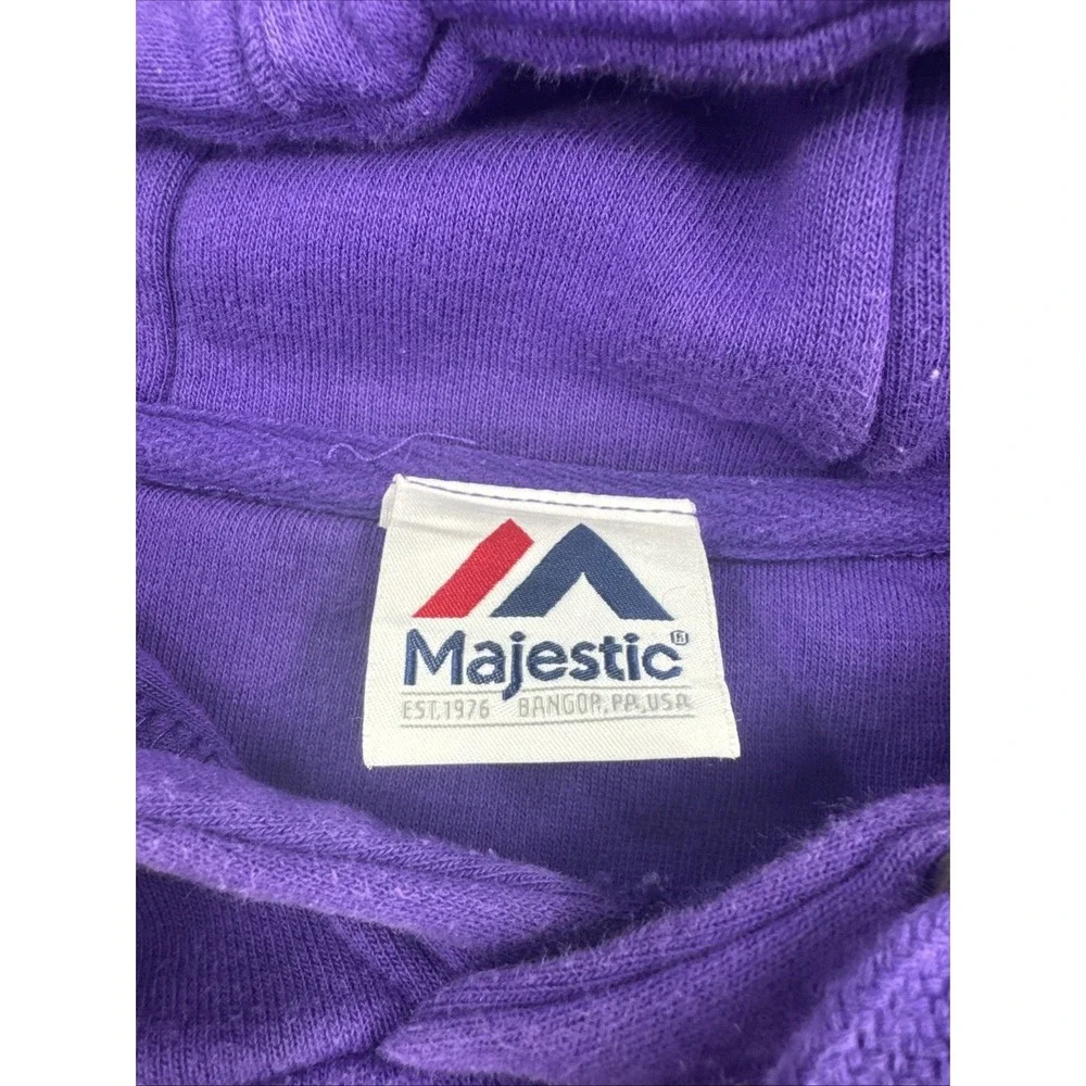 Vintage 90s‎ Y2K Minnesota Vikings NFL Hoodie Men's 4XL Purple Majestic Boxy Fit